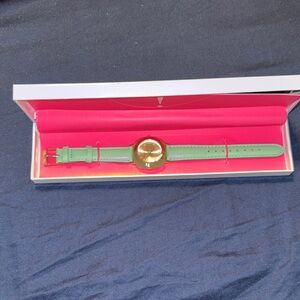 Isaac Mizrahi Mint Green and Gold Women's Watch